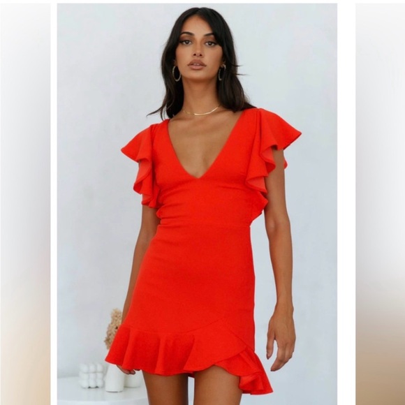 Hello Molly Dresses & Skirts - Hello Molly Vibrant Red Mini Dress